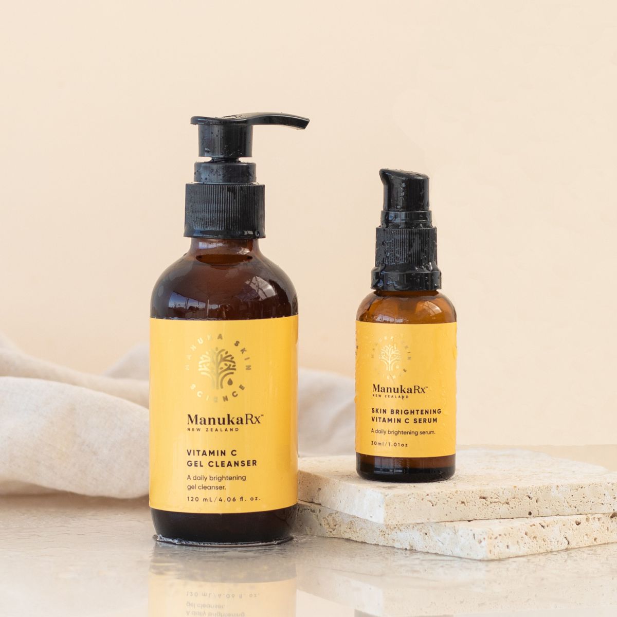 ManukaRx Vitamin C Gel Cleanser and Skin Brightening Vitamin C Serum