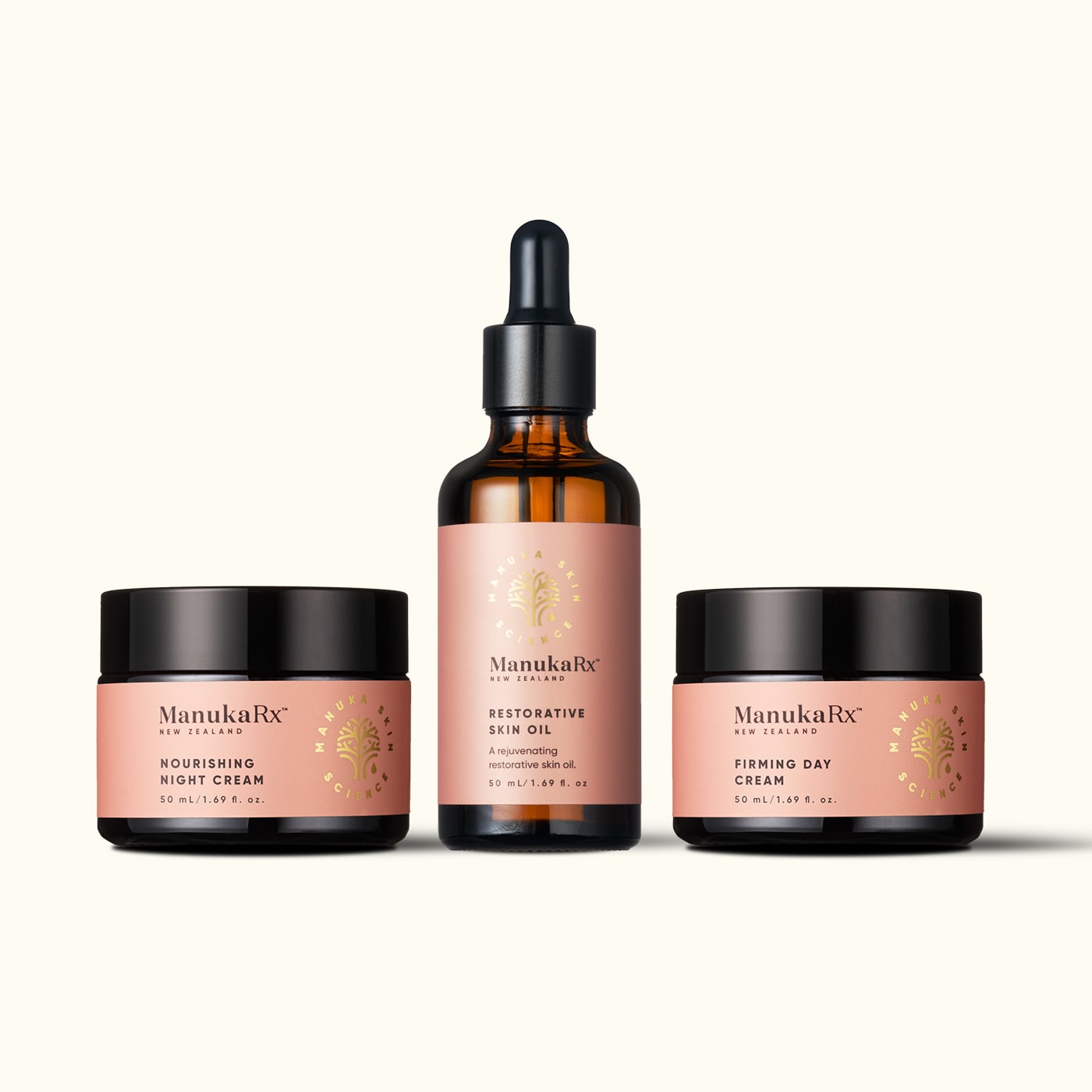 ManukaRx Restorative Trio set with 50ml oil