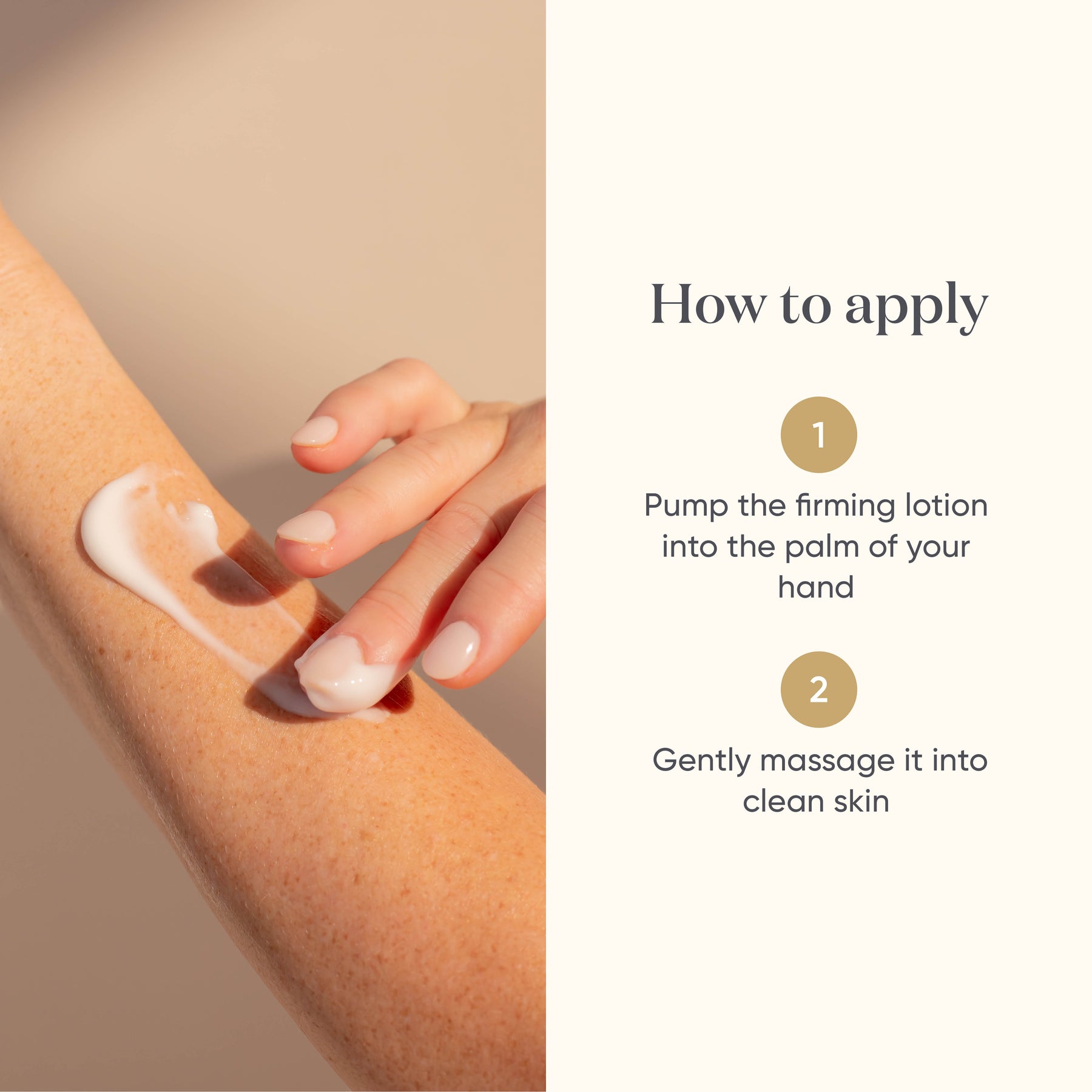 How to apply ManukaRx Firming Body Lotion instructions