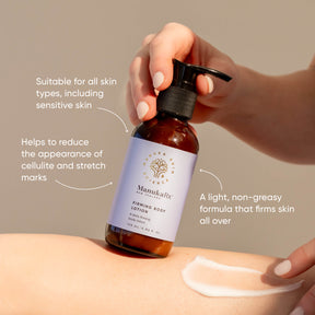 ManukaRx Firming Body Lotion product benefits listed